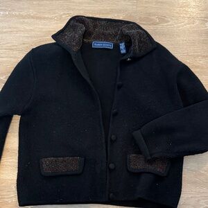 Karen Scott Black Blazer with Textured Trim